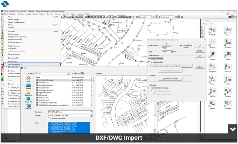 ArCon Professional DXF/DWG Import