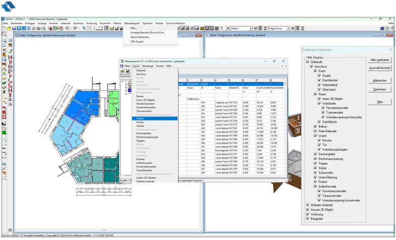 ArCon Professional Massen-Export