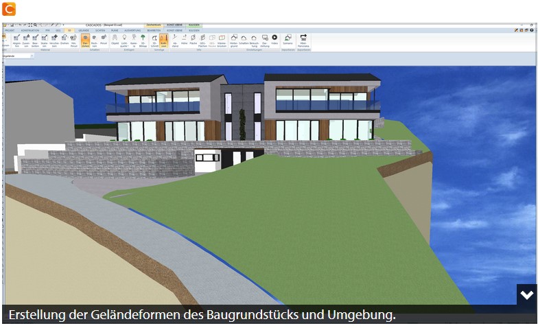Erstellung der Gel&auml;ndeformen