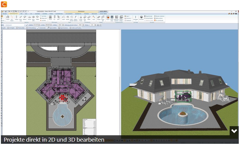 Projekte direkt in 2D und 3D bearbeiten