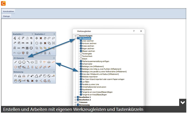 Werkzeugleisten