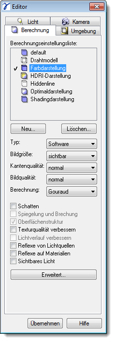 Calculation Parameters