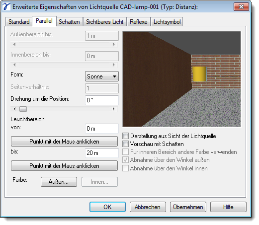 Dialog Advanced Settings Parallel