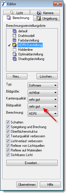 Dialog Calculation Image Quality