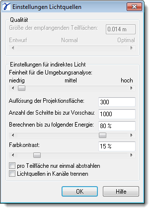 Dialog Lightsources Settings