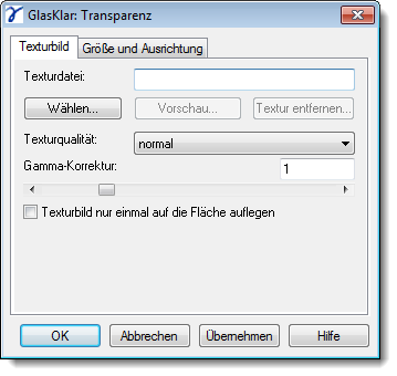 Dialog Material Properties Transparency Map