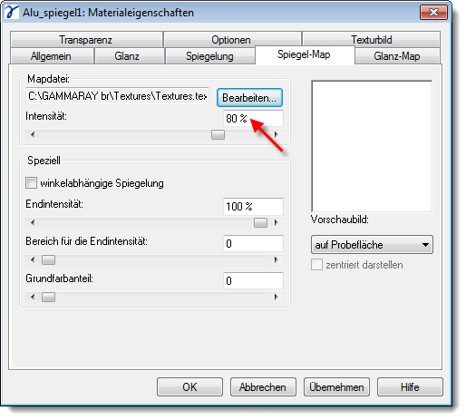 Dialog Material Reflection Map3
