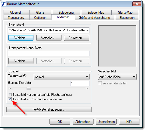 Dialog Material Room from Side