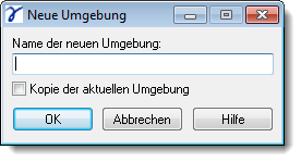 Dialog New Environment