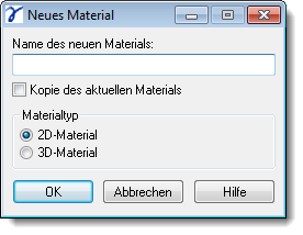 Dialog New Material
