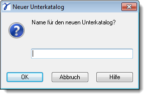 Dialog New Subcatalog