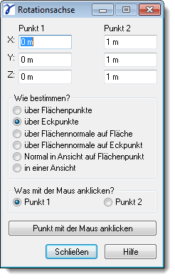 Dialog Rotation Axis Free