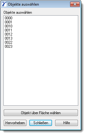 Dialog Select Objects