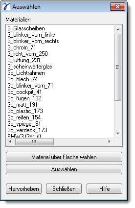 Dialog Selection by Material
