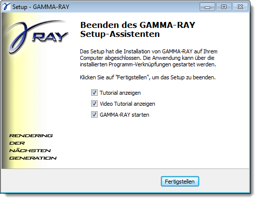 Dialog Setup Finished