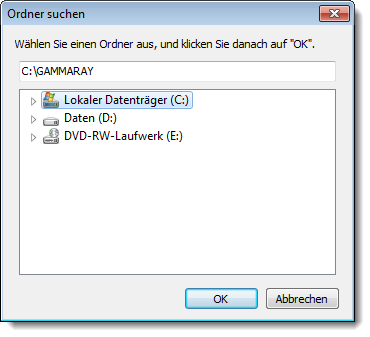 Dialog Setup Search Directory