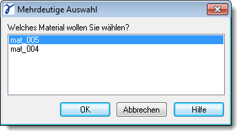Dialog Transparent Material Selected