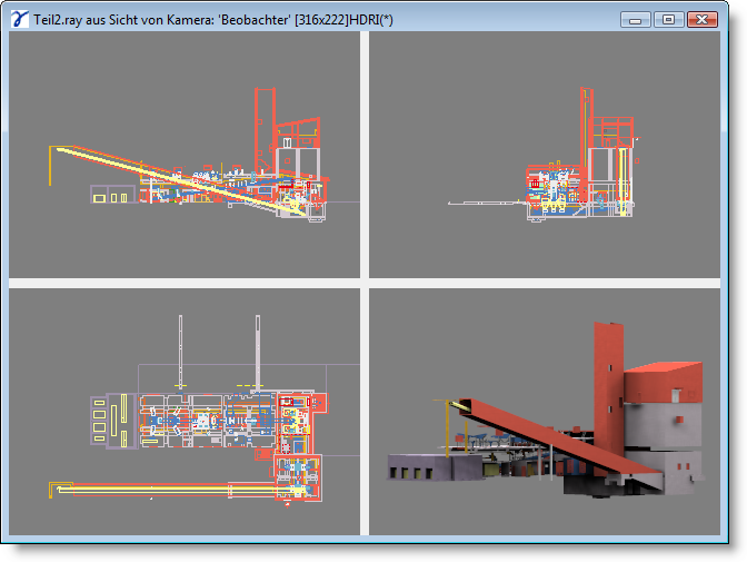 Image Wireframe in three Views