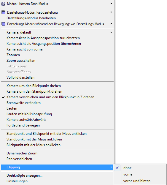 Menu Camera Clipping