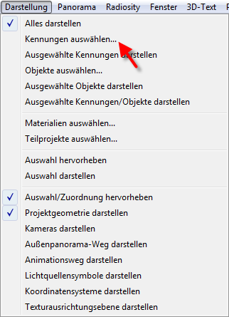 Menu View Select Attributes