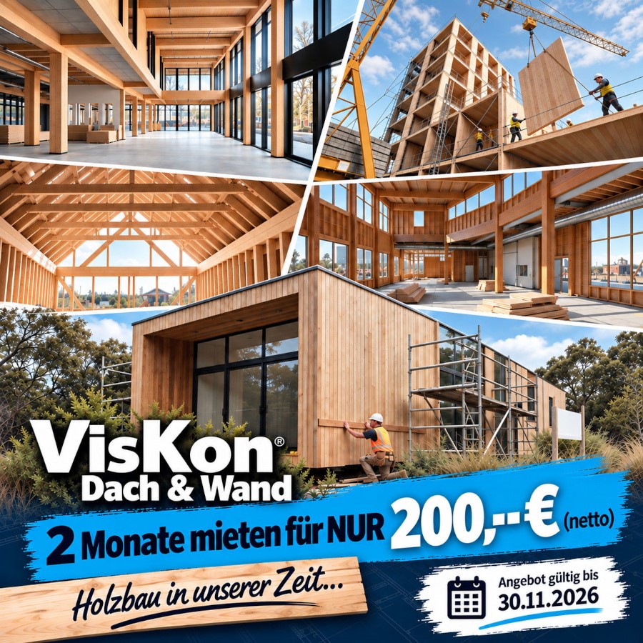 VisKon Dach & Wand Miete 2 Monate f&uuml;r nur 200,-- Euro netto